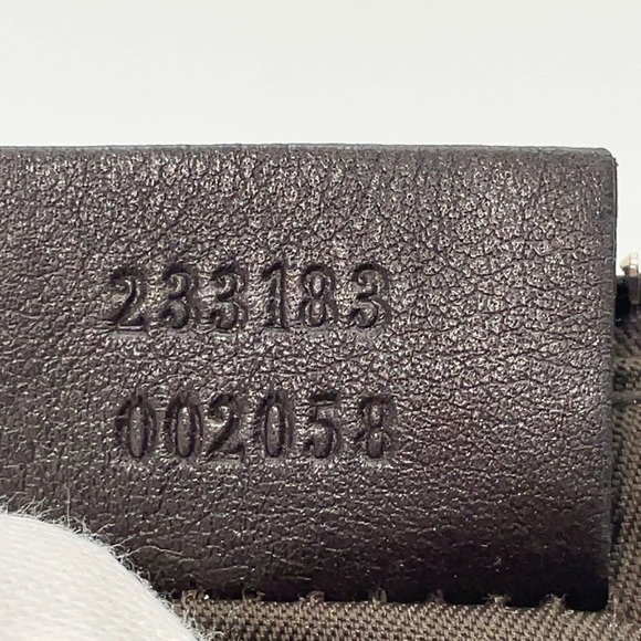 Gucci Dark Leather Wristlet with Gold Chain - Picture 14 of 14